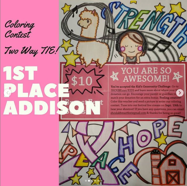 Colorful drawing from Addison Coloring Contest Winner